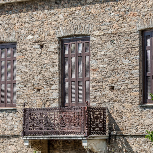 Main historic building's balcony